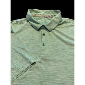 Walter Hagen Men’s XL Golf Polo 11 Majors Performance Green White Striped